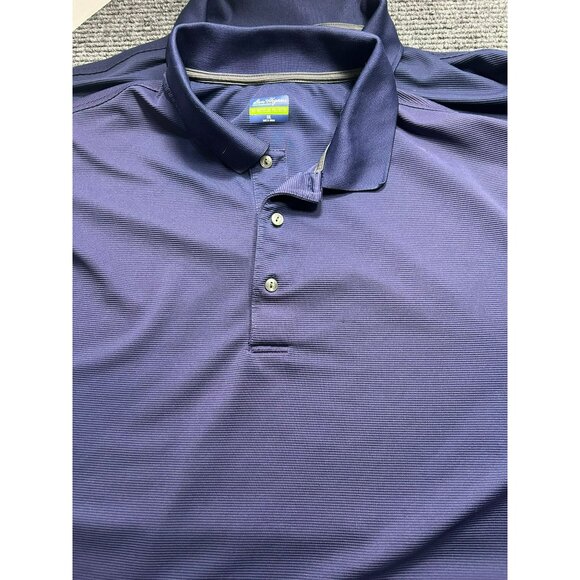 Lot Of 3 Men's Ben Hogan Performance 3XL Polo Shirts Blue & Navy Stripe/Plain Sh - Picture 5 of 8